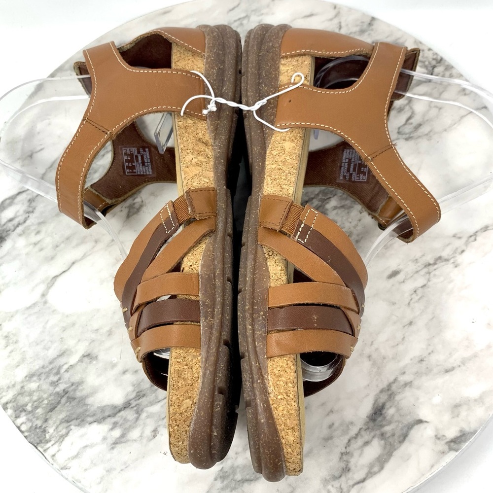 Clarks Roseville Cove Multi Strap Comfort Brown Leather Sandals 9.5 Bohemian - Picture 7 of 16